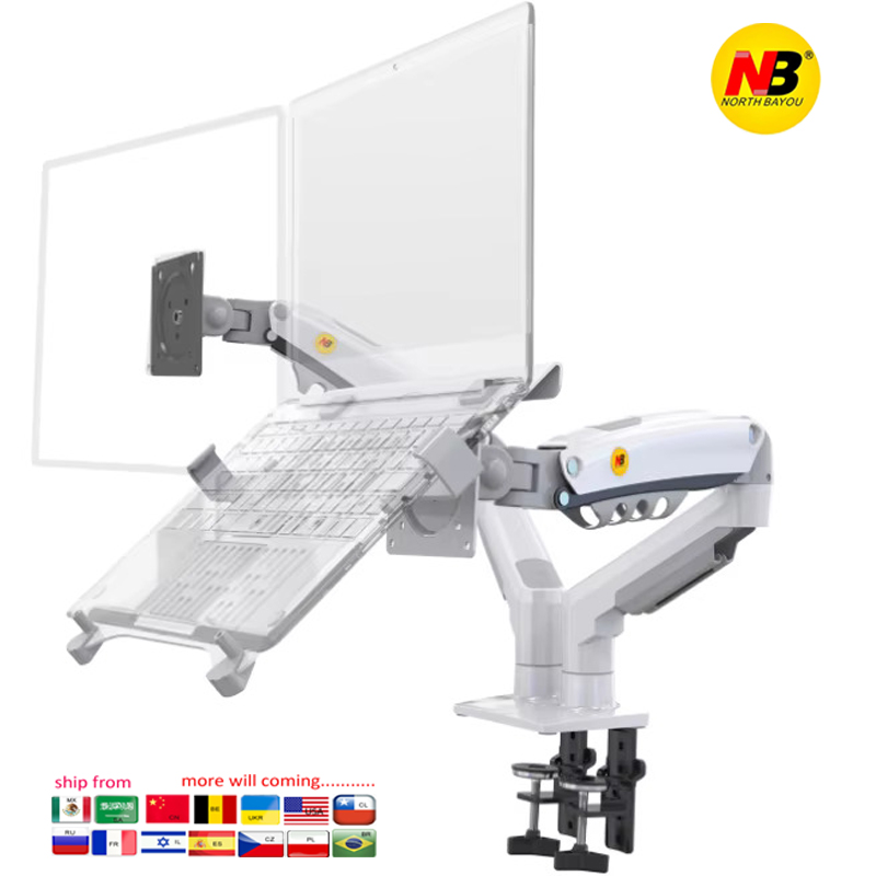 Dual Monitor Desk Setup - Supporto da Scrivania NB F160 +