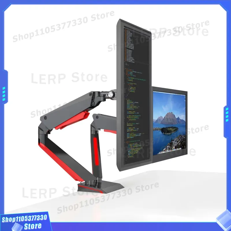 Dual Monitor Desk Setup - Supporto da Scrivania in Alluminio per