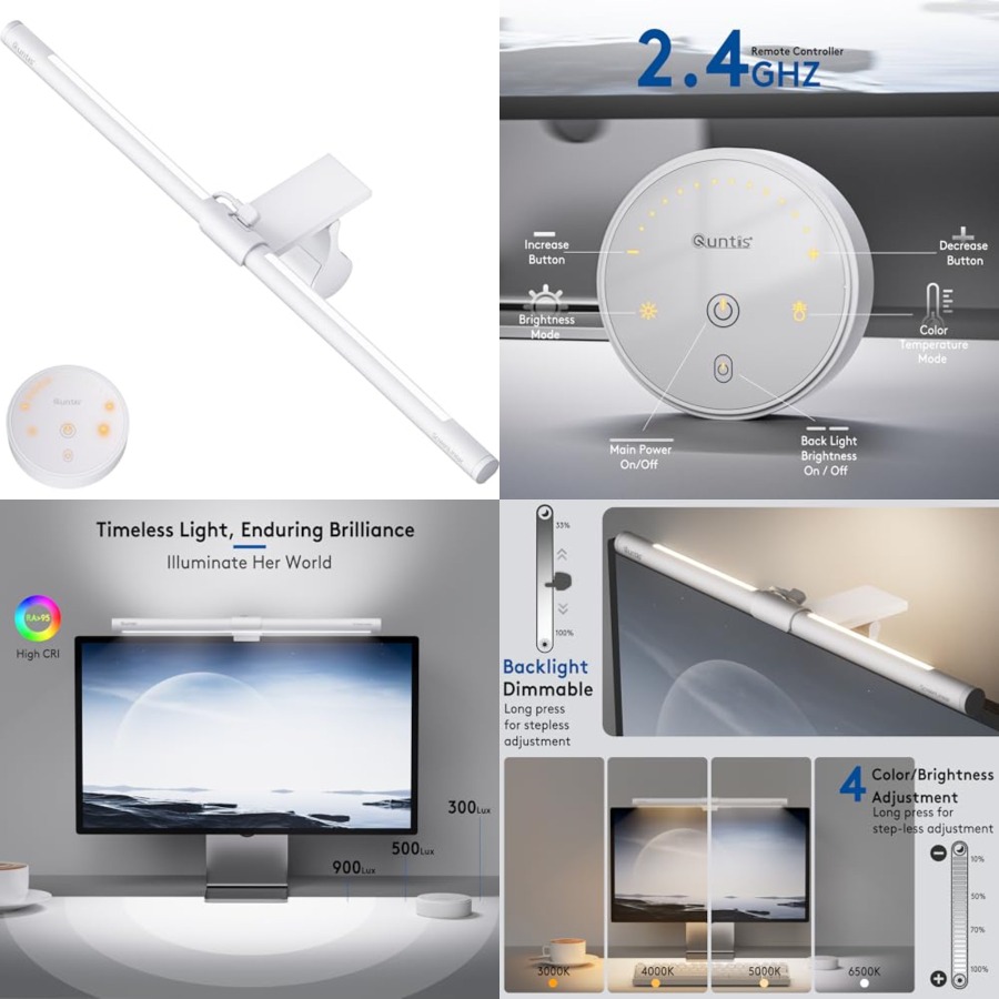 Setup Desk Monitor - Barra Luminosa per Monitor con Telecomando,