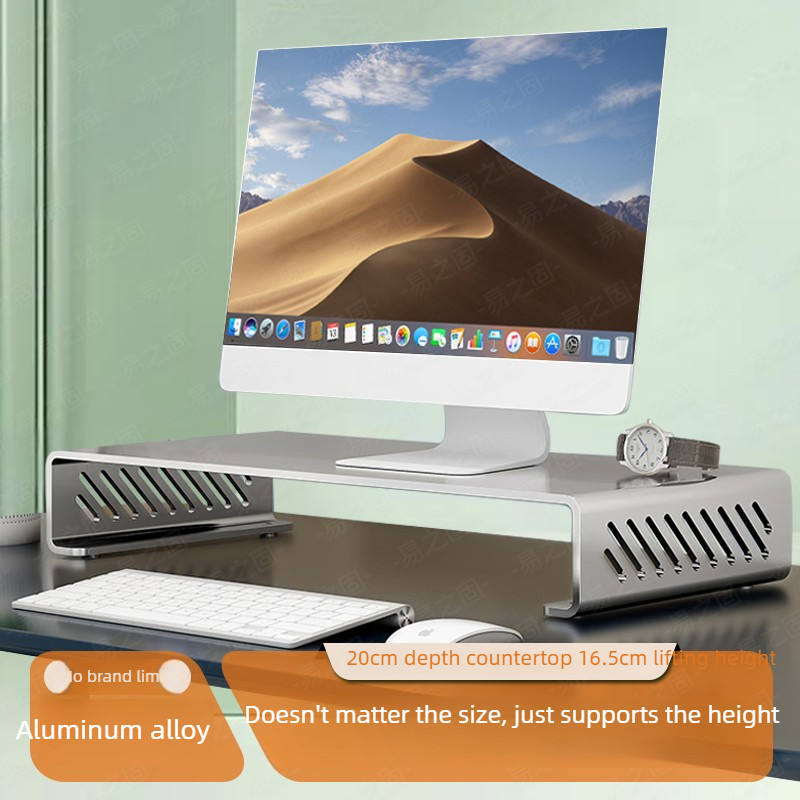 Desk Setup With Laptop And Monitor - Supporto per monitor per computer Riser
