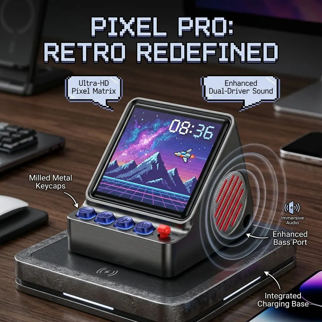 Speaker Desk Setup - Altoparlante Portatile con Display LED Programmabile