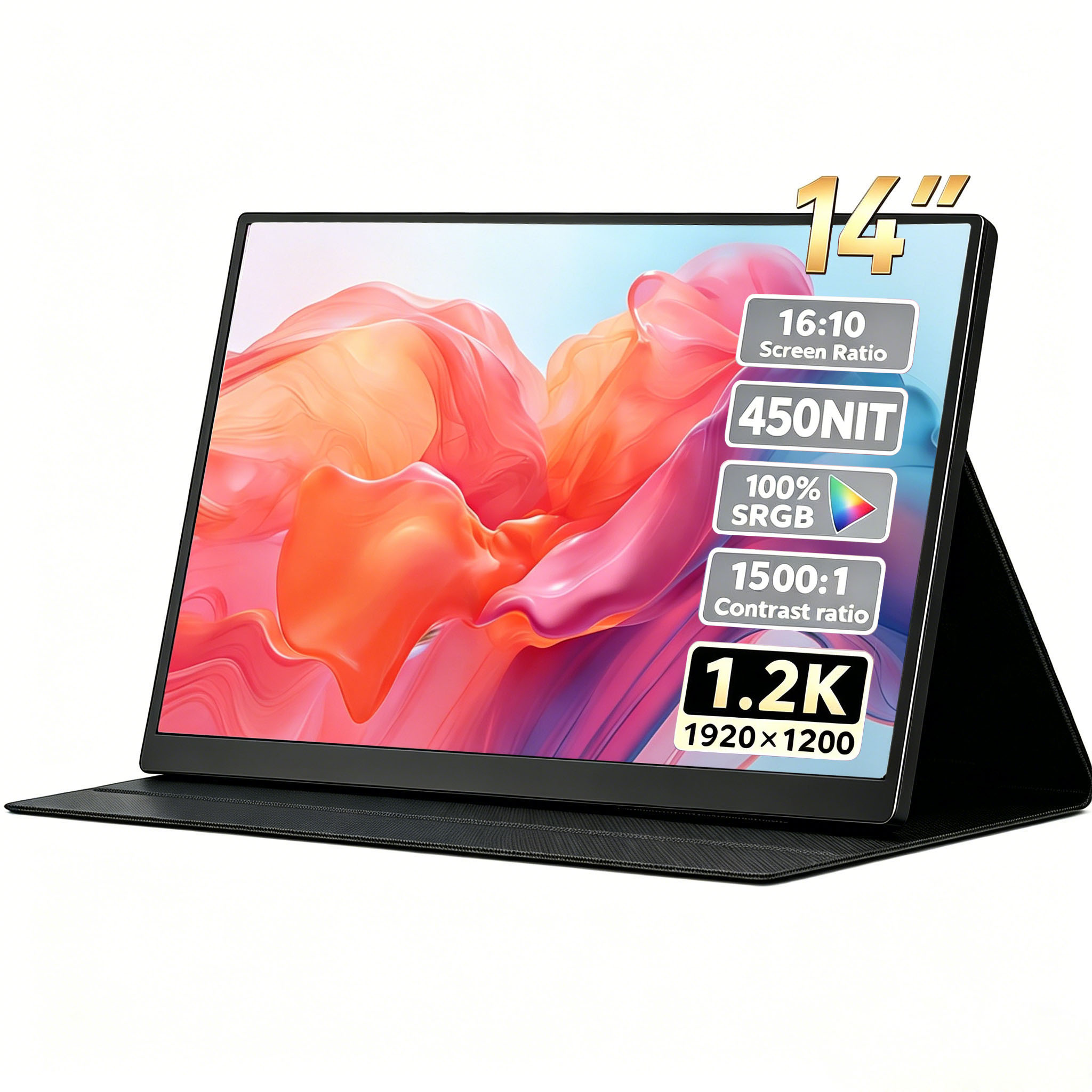 Dual Monitor Desk Setup - Monitor Portatile da 14 Pollici 1.2K,