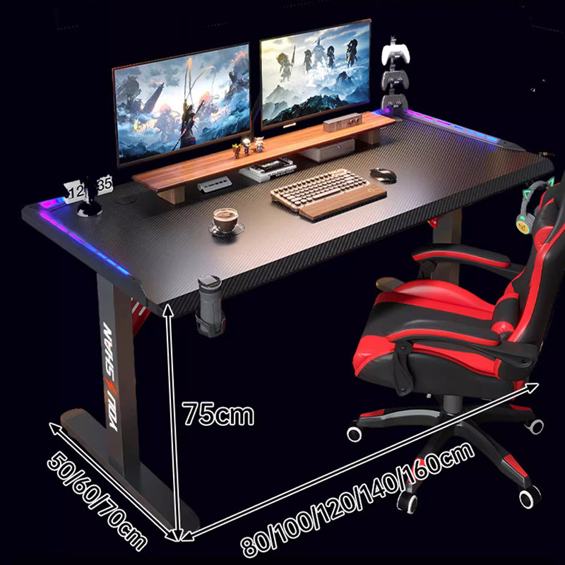 Desk Setup L Shaped - Tavolo con piano sollevabile per computer