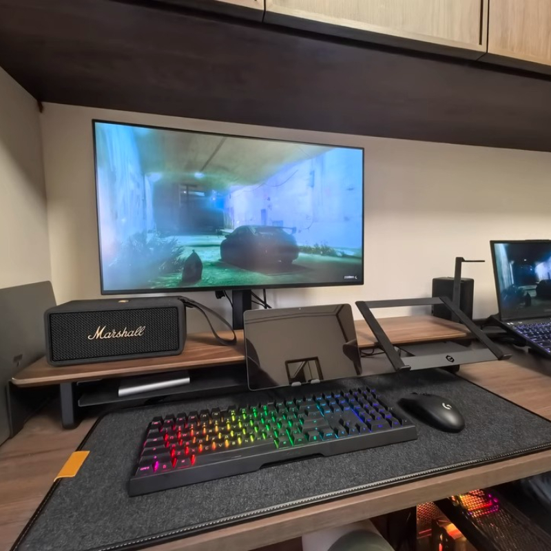 Desk Setup With Laptop And Monitor - Supporto per monitor modulare Supporto da