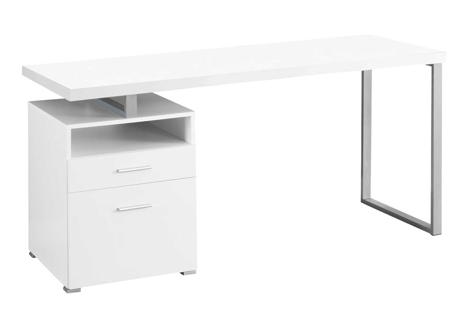 Desk Setup L Shaped - Scrivania per Computer con Cassetti, Scaffale