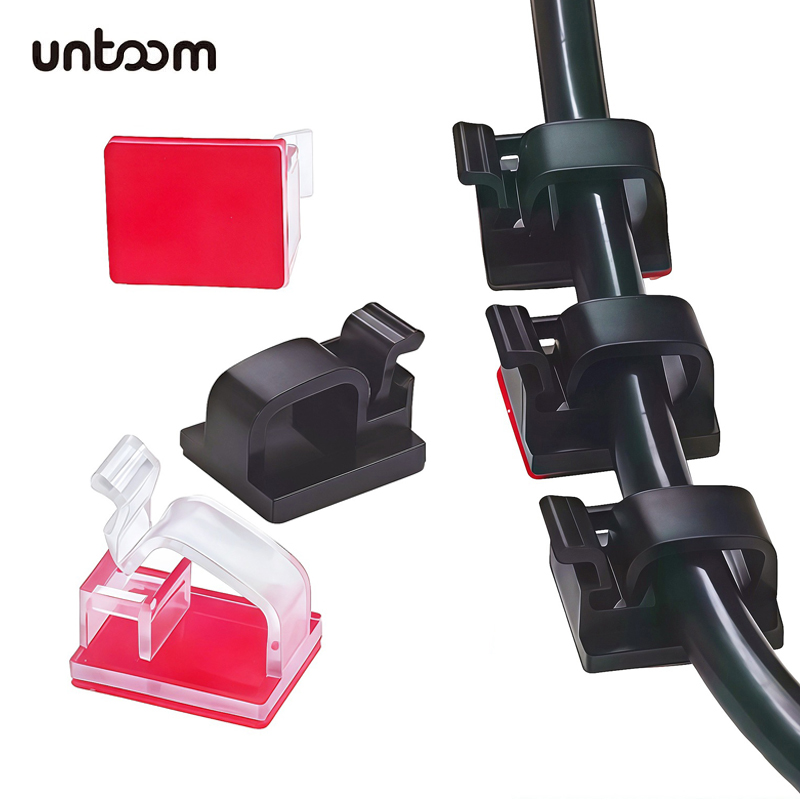 Desk Setup Cable Management - 20 Pezzi Clip Adesivi per Cavi,
