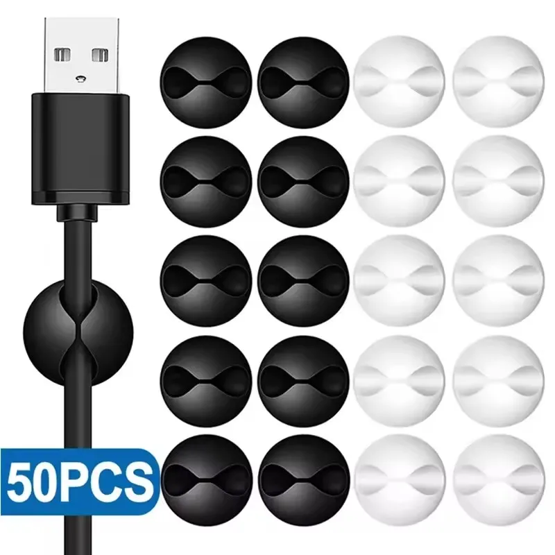 Desk Setup Cable Management - 5/50 Pezzi Mini Organizzatori per Cavi