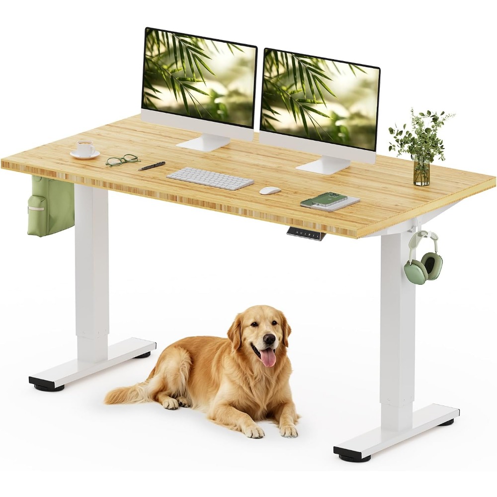 Setup Desk Monitor - FLEXISPOT Scrivania regolabile in bambù massiccio