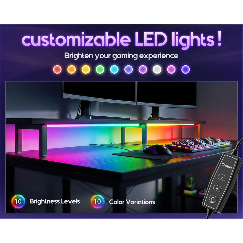 Scrivania da Gaming con 55 LED - Desk Setup L Shaped recensione e prezzo