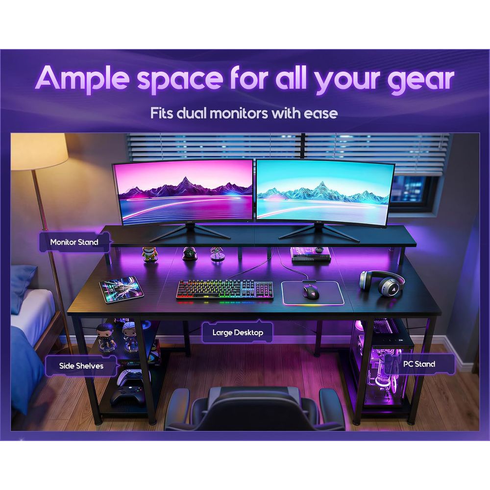 Scrivania da Gaming con 55 LED - Desk Setup L Shaped recensione e prezzo