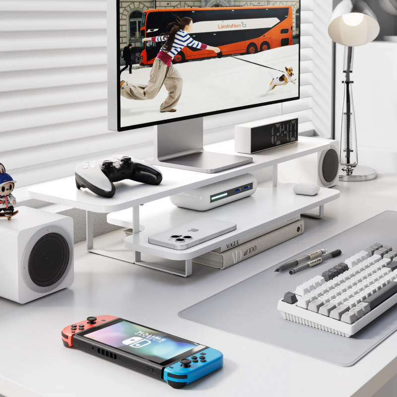 Supporto per Monitor in Legno  - Desk Setup With Laptop And Monitor recensione e prezzo