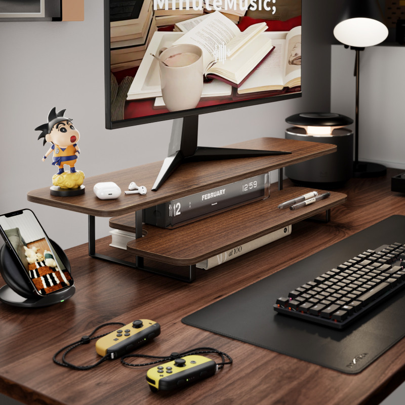 Supporto per Monitor in Legno  - Desk Setup With Laptop And Monitor recensione e prezzo