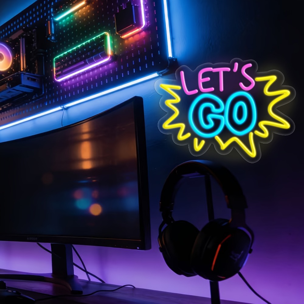 LET'S GO Insegna al Neon LED M - Desk Setup Inspiration recensione e prezzo
