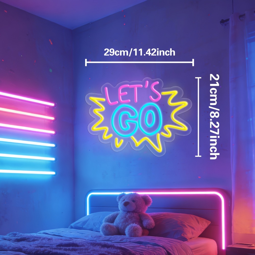 LET'S GO Insegna al Neon LED M - Desk Setup Inspiration recensione e prezzo