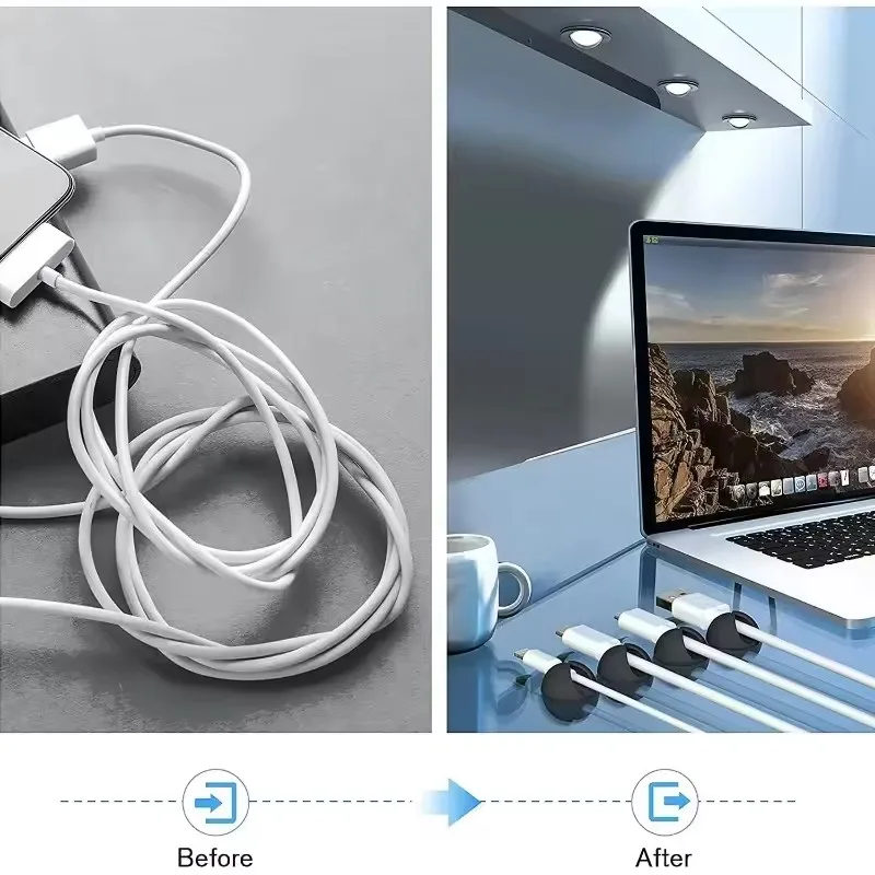 5/50 pz Cavo Clip Avvolgitore  - Desk Setup Cable Management recensione e prezzo