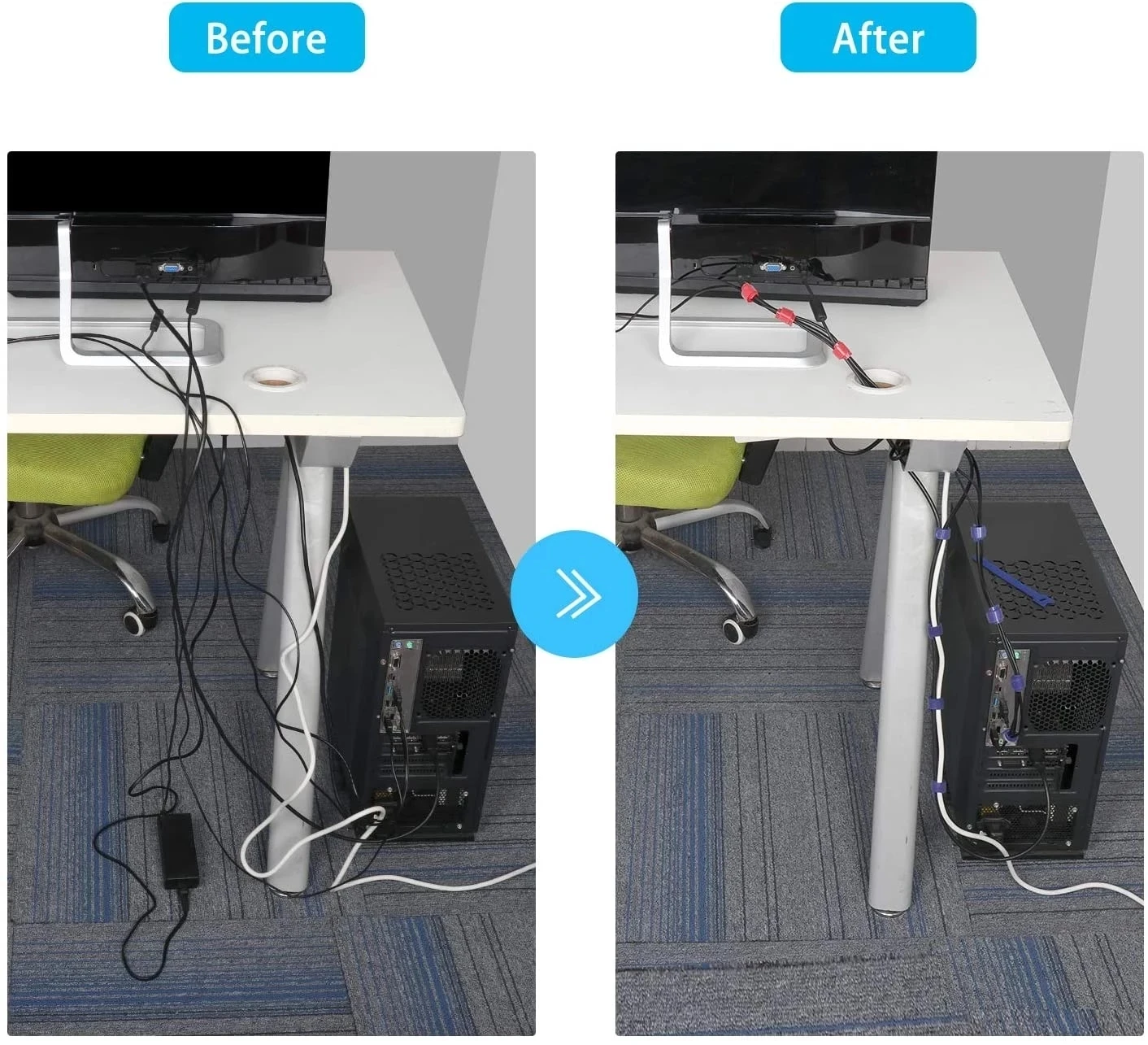 10-50 Pezzi Fascette Multiuso  - Desk Setup Cable Management recensione e prezzo