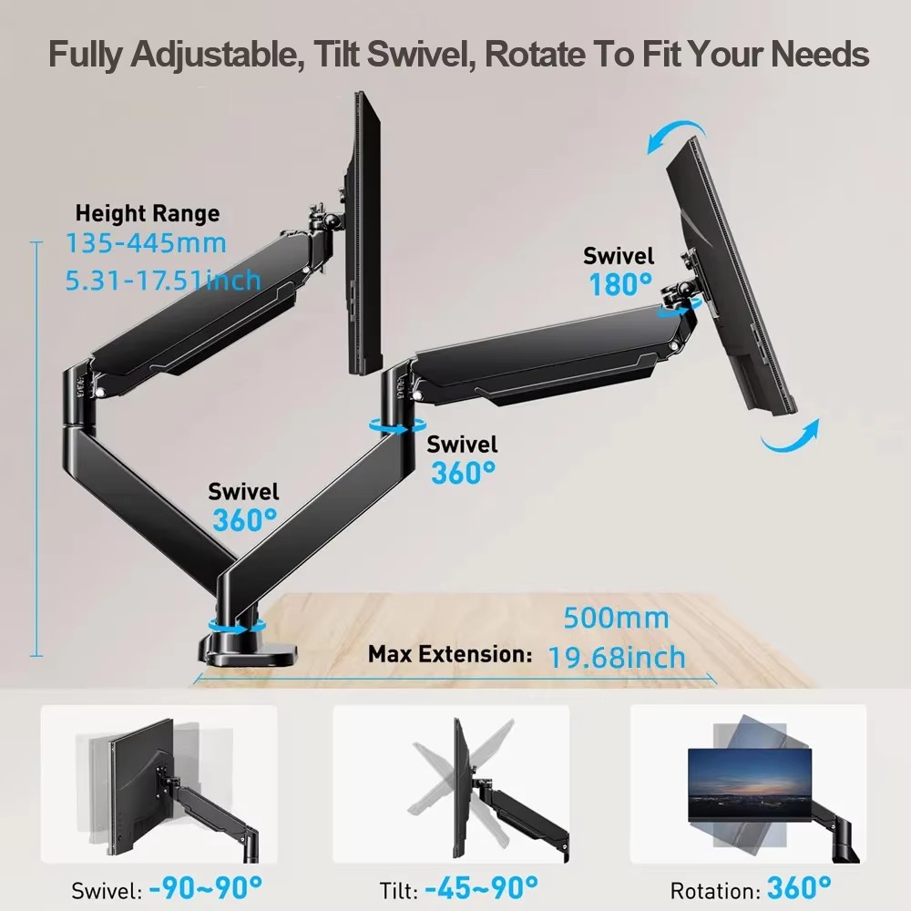 Staffa per display espandibile - Dual Monitor Desk Setup recensione e prezzo