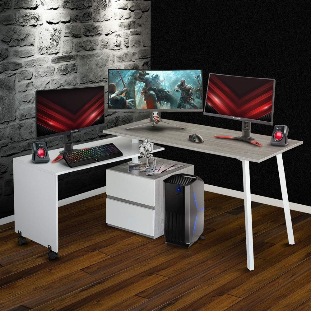 Scrivania da Gaming a L Nera - - Desk Setup L Shaped recensione e prezzo