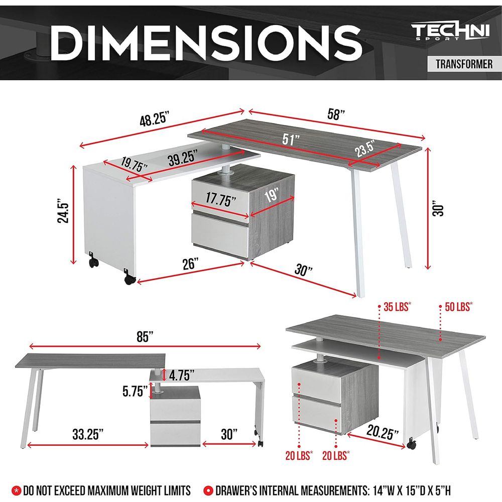 Scrivania da Gaming a L Nera - - Desk Setup L Shaped recensione e prezzo