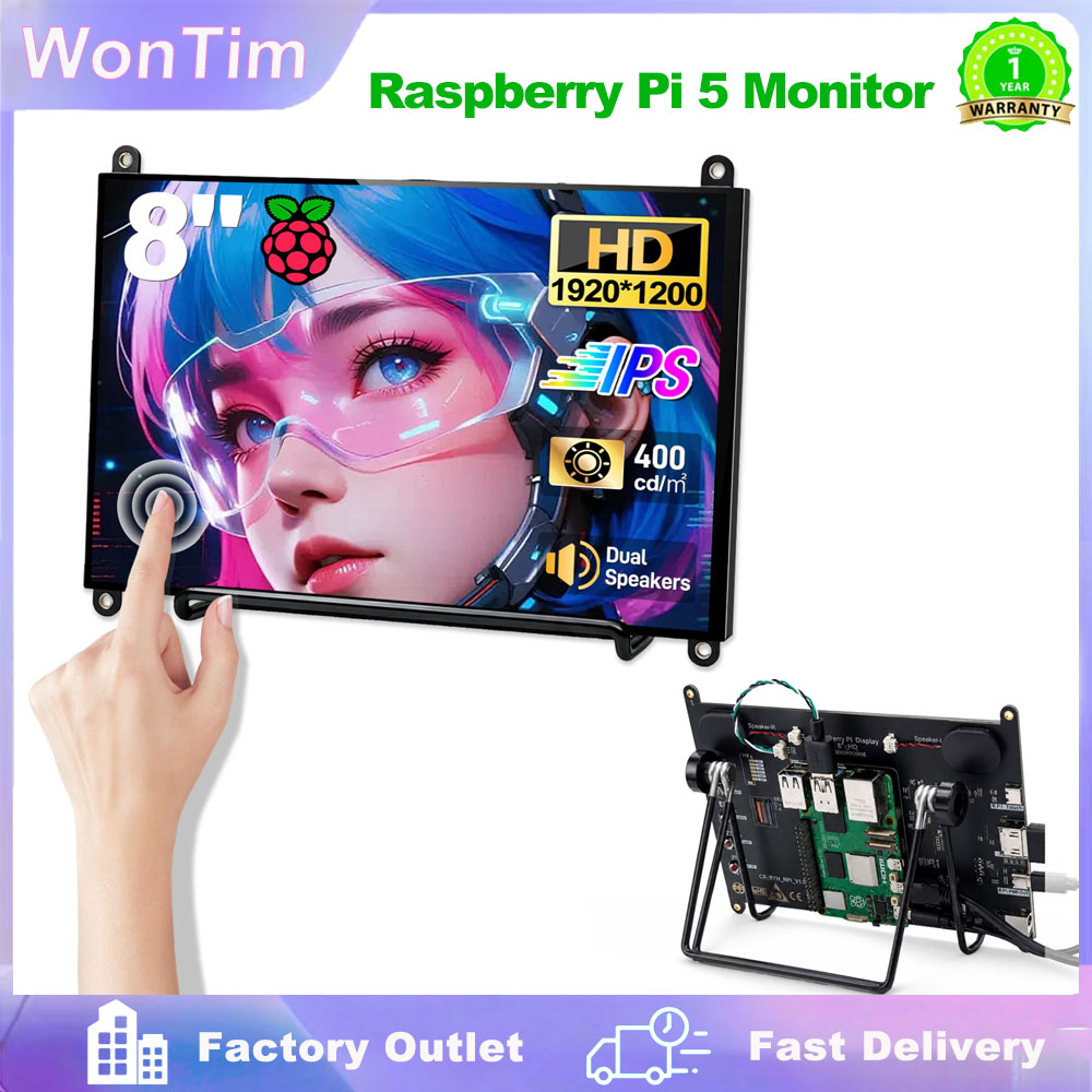 Monitor touchscreen WonTim da  - Dual Monitor Desk Setup recensione e prezzo