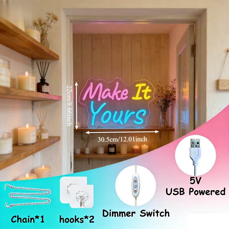 Insegna al Neon LED USB 'Make  - Desk Setup Inspiration recensione e prezzo