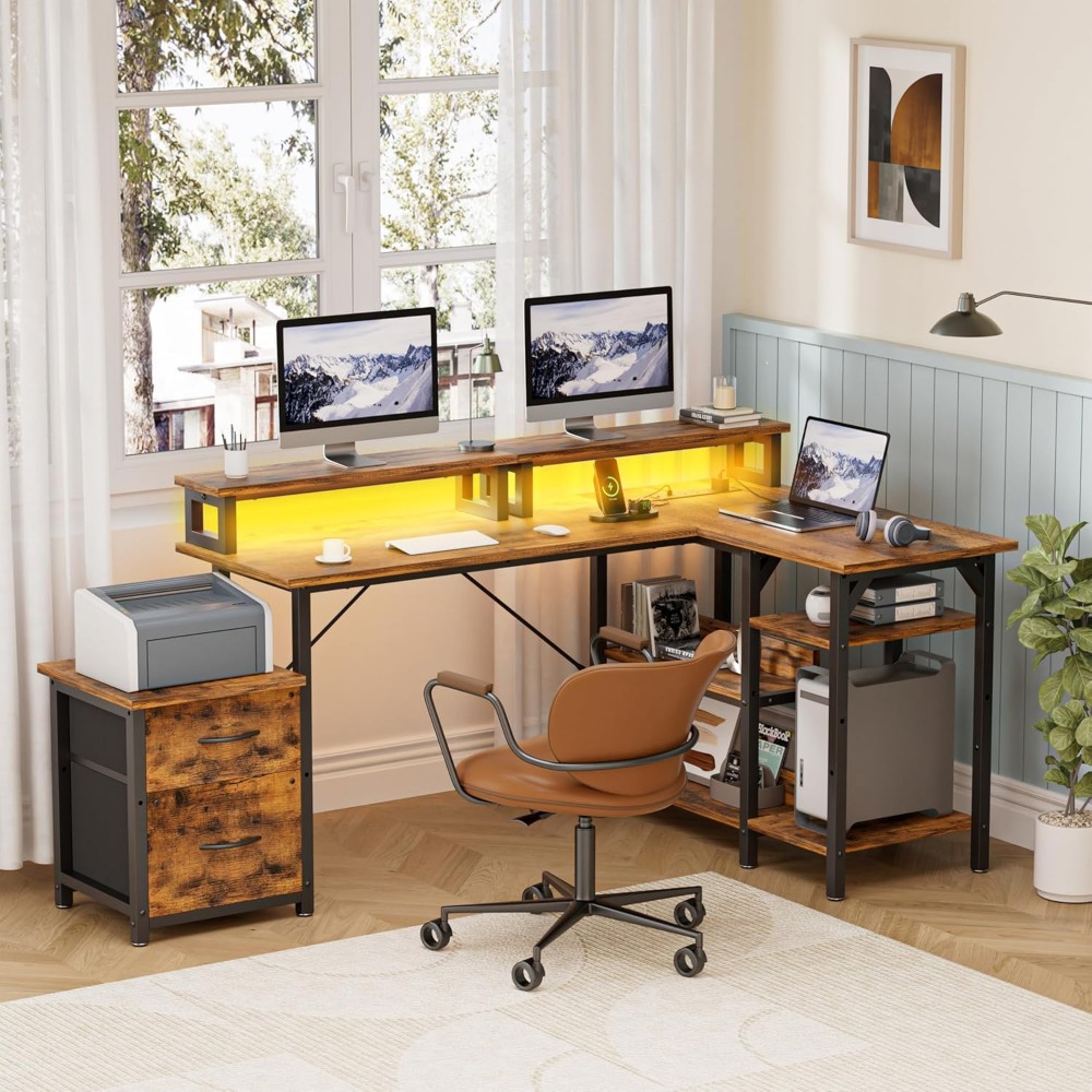 Scrivania da Ufficio con Casse - Desk Setup L Shaped recensione e prezzo