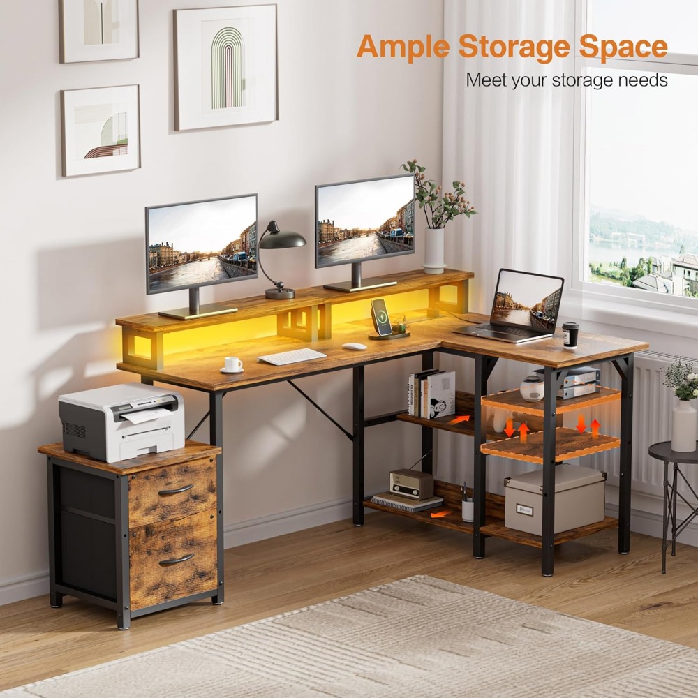 Scrivania da Ufficio con Casse - Desk Setup L Shaped recensione e prezzo